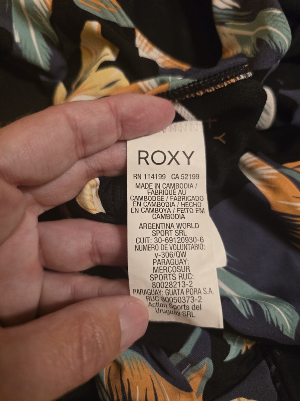 Roxy One Piece Swimsuit ANTHRACITE TROPICOCO Size Large - Picture 11 of 12
